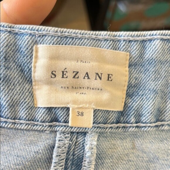 Sézane Rome Shorts Jeans Womens Size 6 Blue - Picture 2 of 7